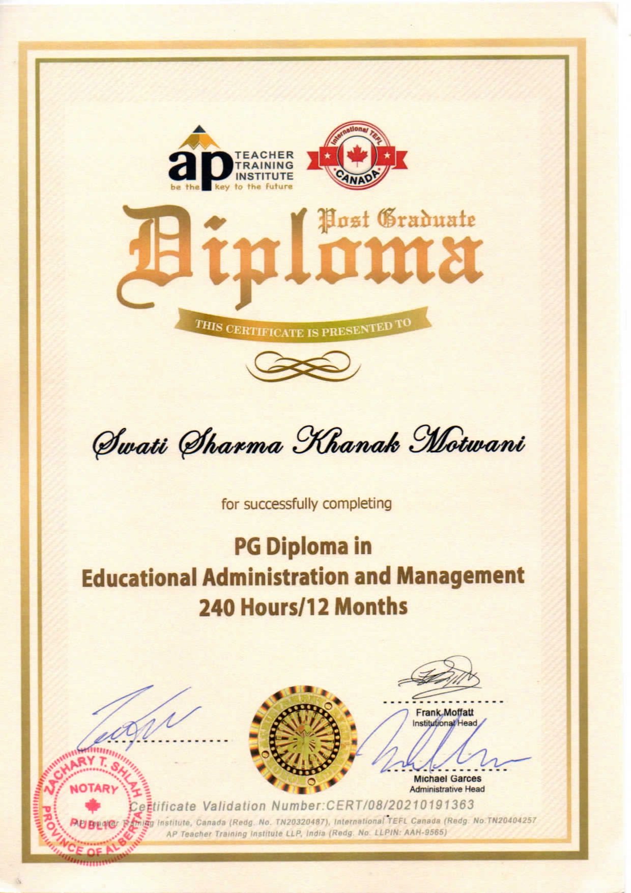 Diploma in educational administration and management